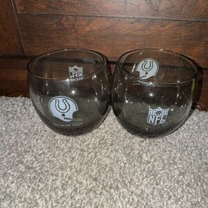 Baltimore Colts smoked glass roly poly glasses set of 2